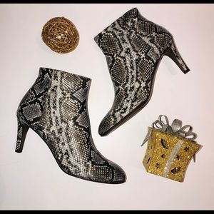 AGL multi color leather boot with rubber insert